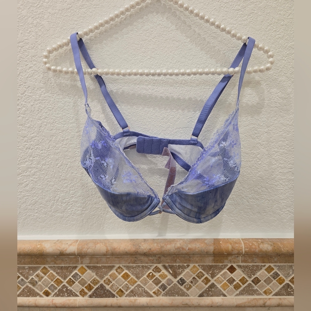 Savage X Fenti Lace Bra Size 32DDD Purple 2 Pieces